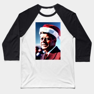 Santa JFK (Celebrity Christmas) Baseball T-Shirt